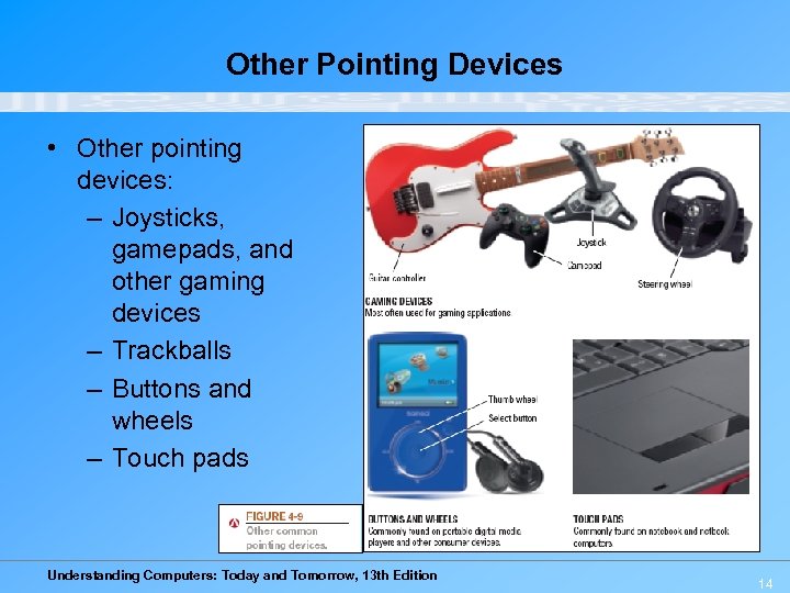 Other Pointing Devices • Other pointing devices: – Joysticks, gamepads, and other gaming devices