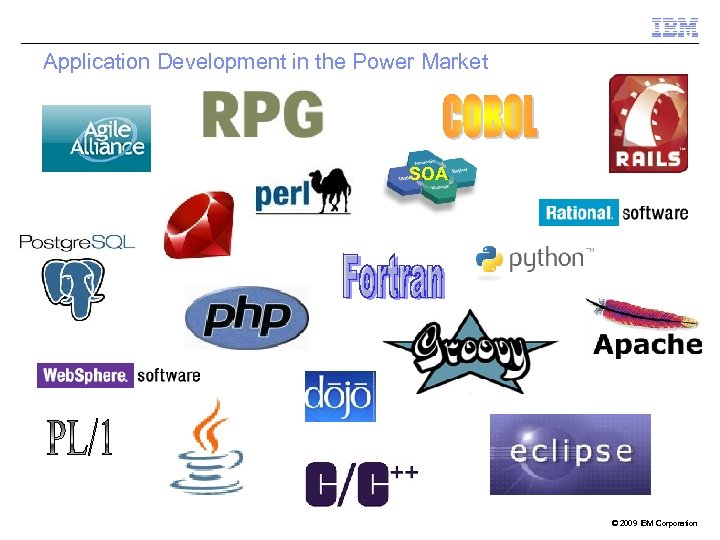 Application Development in the Power Market SOA © 2009 IBM Corporation 