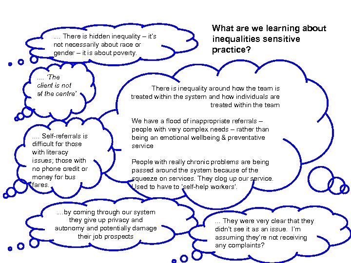 . . There is hidden inequality – it’s not necessarily about race or gender