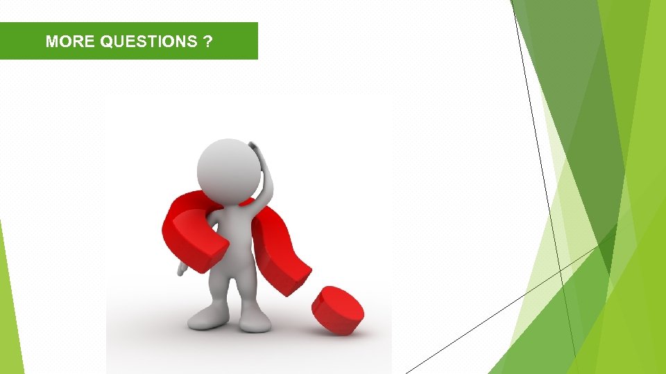 MORE QUESTIONS ? 