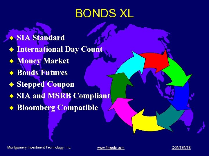 BONDS XL u u u u SIA Standard International Day Count Money Market Bonds