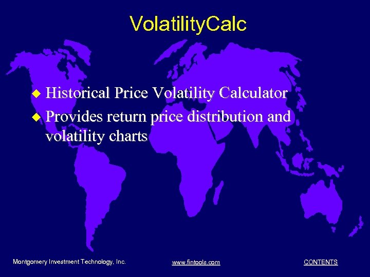 Volatility. Calc u Historical Price Volatility Calculator u Provides return price distribution and volatility
