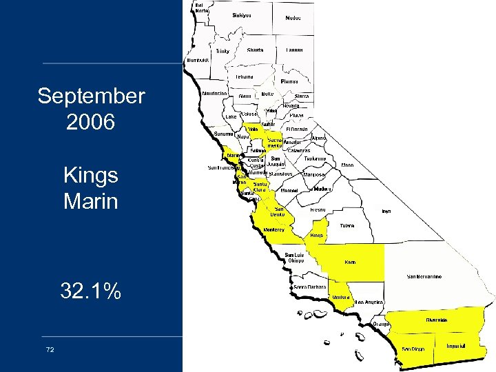 September 2006 Kings Marin 32. 1% 72 EDRS OVERVIEW 