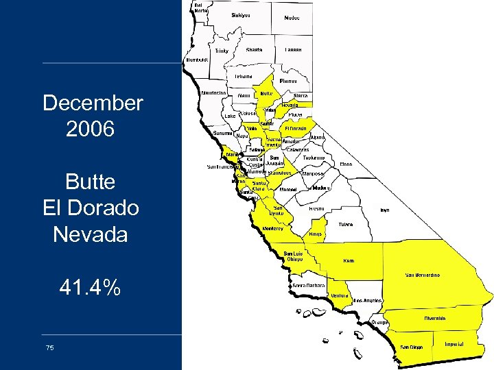 December 2006 Butte El Dorado Nevada 41. 4% 75 EDRS OVERVIEW 