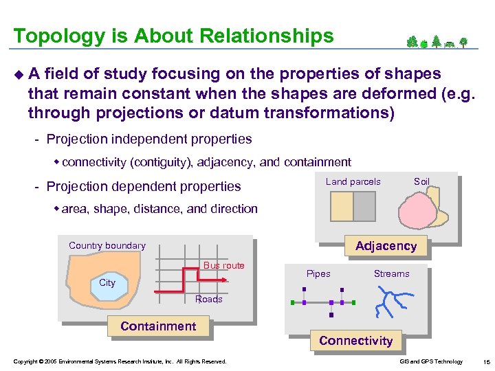 Topology is About Relationships u A field of study focusing on the properties of