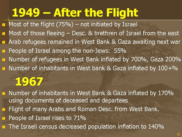 1949 – After the Flight n n n Most of the flight (75%) –