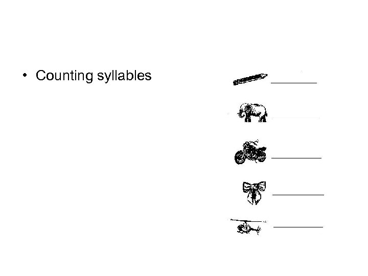 • Counting syllables 