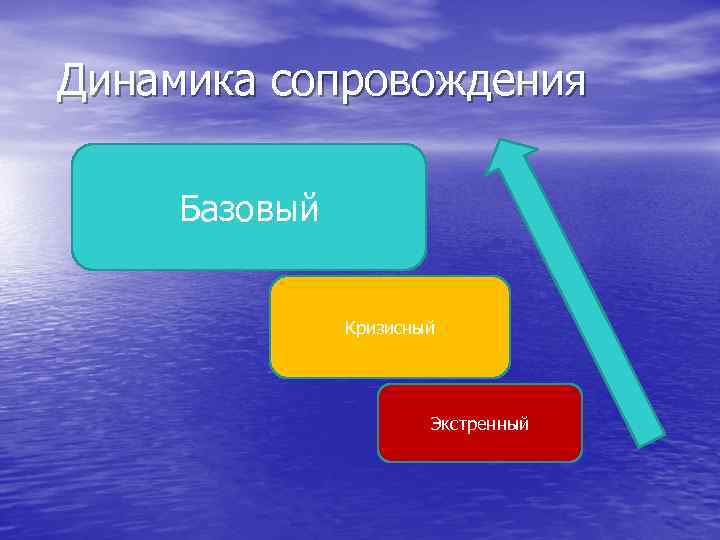  Динамика сопровождения Базовый Кризисный Экстренный 