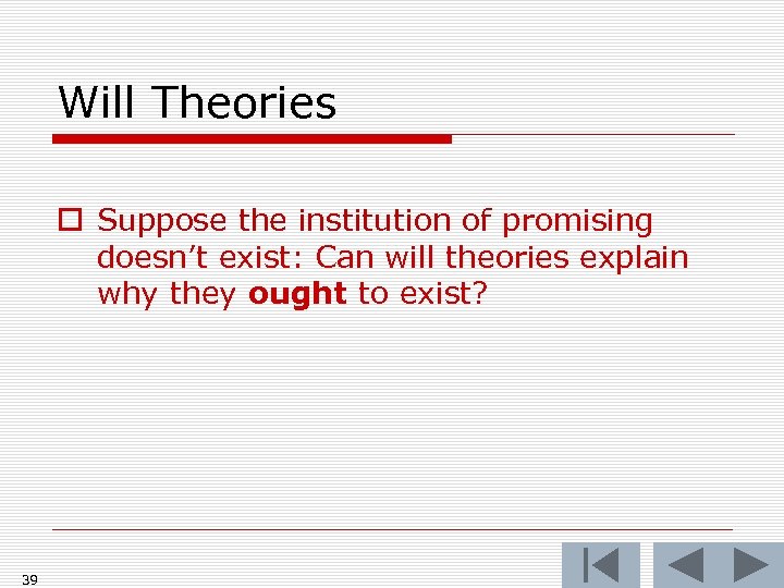 Will Theories o Suppose the institution of promising doesn’t exist: Can will theories explain
