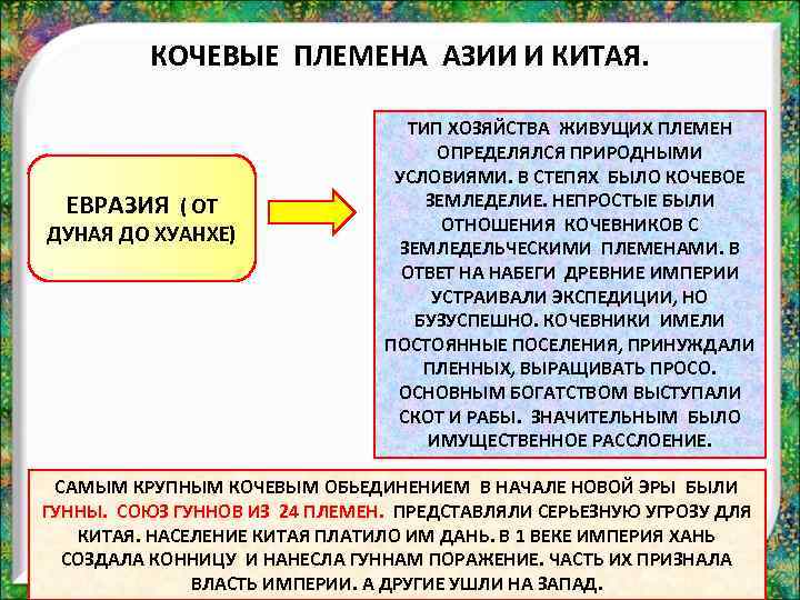 КОЧЕВЫЕ ПЛЕМЕНА АЗИИ И КИТАЯ. ЕВРАЗИЯ ( ОТ ДУНАЯ ДО ХУАНХЕ) ТИП ХОЗЯЙСТВА ЖИВУЩИХ