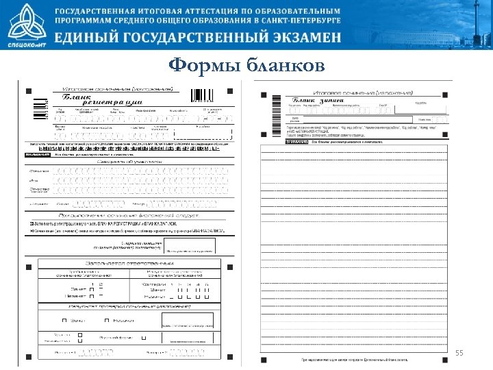 Формы бланков 55 