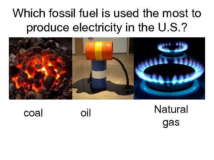 Which fossil fuel is used the most to produce electricity in the U. S.