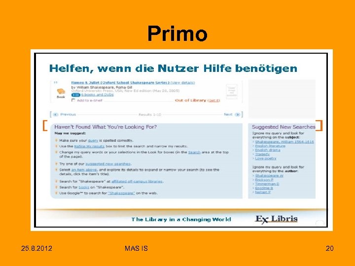 Primo 25. 8. 2012 MAS IS 20 