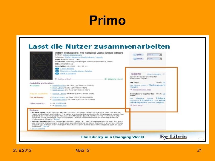 Primo 25. 8. 2012 MAS IS 21 