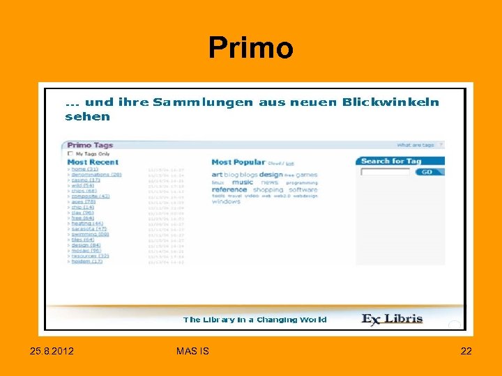 Primo 25. 8. 2012 MAS IS 22 