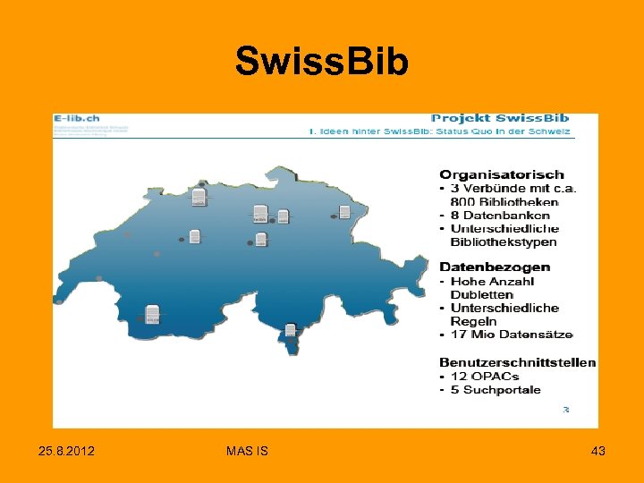Swiss. Bib 25. 8. 2012 MAS IS 43 