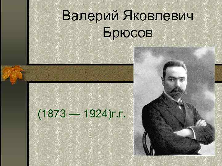 Основная мысль стихотворения первый снег брюсов. Брюсов в 1924.