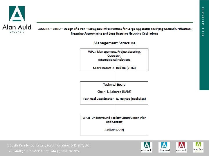 ALAN AULD ENGINEERING 1 South Parade, Doncaster, South Yorkshire, DN 1 2 DY, UK