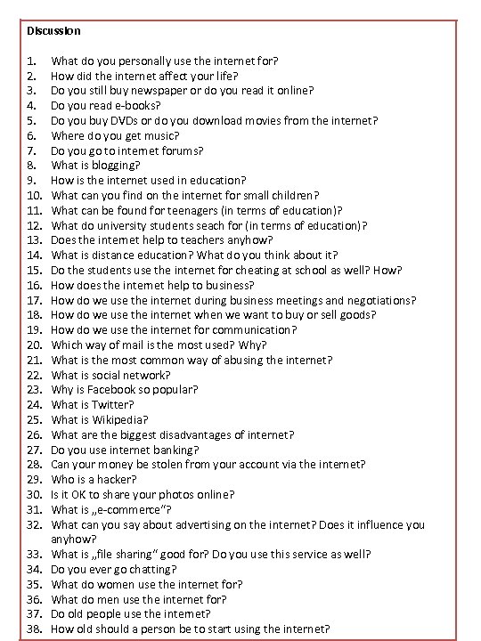 Discussion 1. 2. 3. 4. 5. 6. 7. 8. 9. 10. 11. 12. 13.