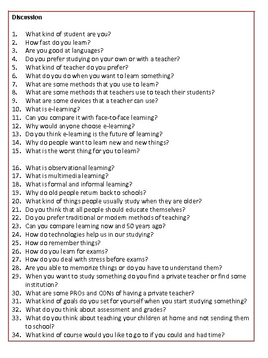 Discussion 1. 2. 3. 4. 5. 6. 7. 8. 9. 10. 11. 12. 13.