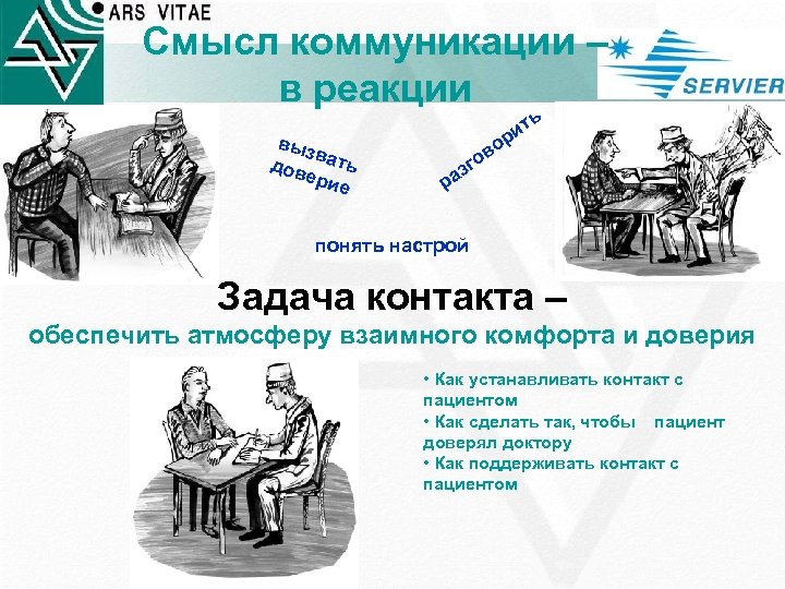 Смысл коммуникации – в реакции БИЗНЕС-ТРЕНИНГИ T&D КОНСАЛТИНГ ь выз в дов ать ери