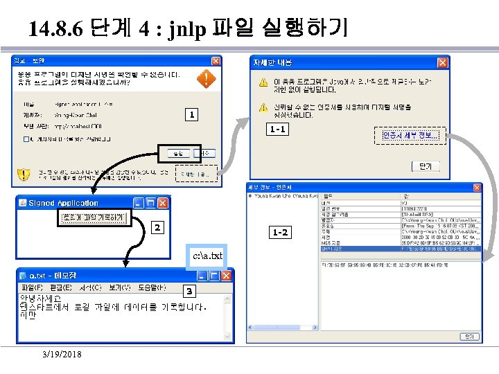 14. 8. 6 단계 4 : jnlp 파일 실행하기 1 1 -1 2 1