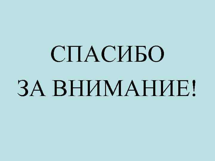 СПАСИБО ЗА ВНИМАНИЕ! 