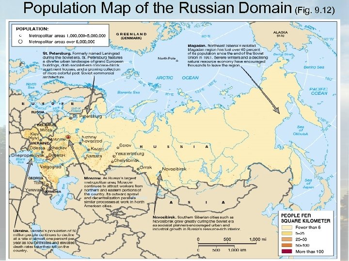 Population Map of the Russian Domain (Fig. 9. 12) Globalization & Diversity: Rowntree, Lewis,