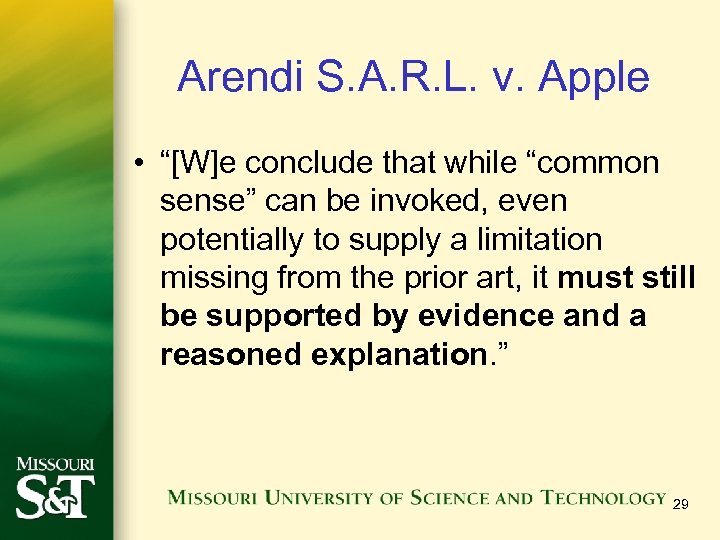 Arendi S. A. R. L. v. Apple • “[W]e conclude that while “common sense”
