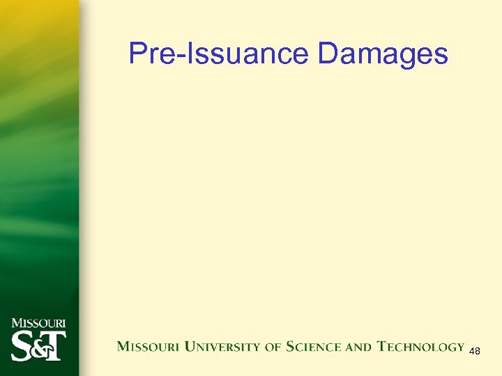 Pre-Issuance Damages 48 