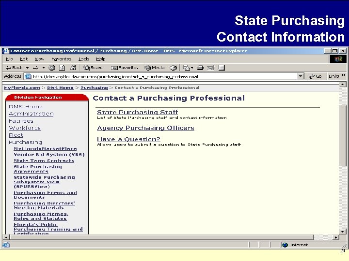 State Purchasing Contact Information 24 
