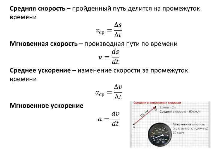 Ускорение это изменение. Среднее ускорение за промежуток времени. Производная в кинематике. Путь это производная от скорости. Мгновенная скорость это производная пути по времени.