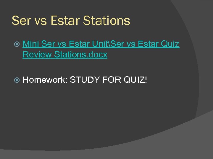 Ser vs Estar Stations Mini Ser vs Estar UnitSer vs Estar Quiz Review Stations.
