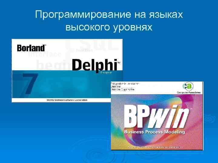 Программирование на языках высокого уровнях 