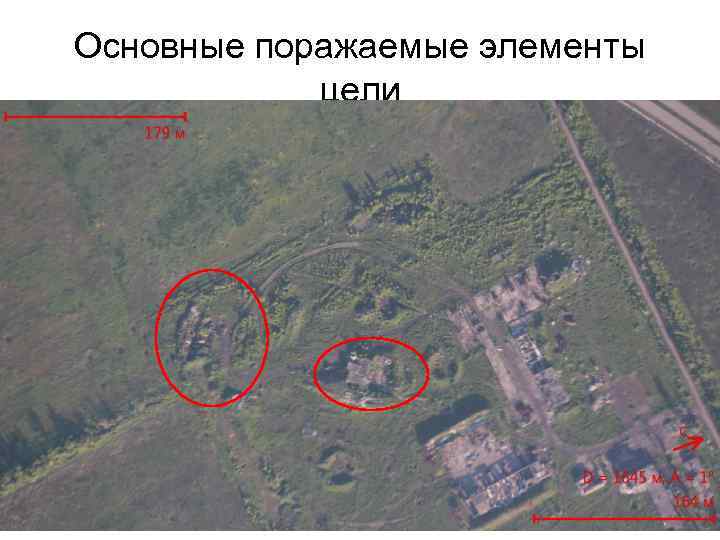 Основные поражаемые элементы цели 