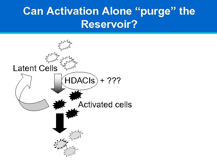 Can Activation Alone “purge” the Reservoir? Latent Cells HDACIs + ? ? ? OR