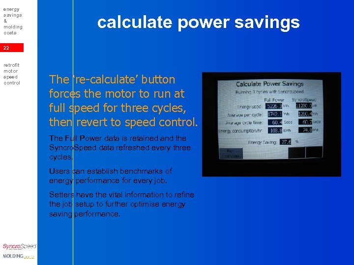 energy savings & molding costs calculate power savings 22 retrofit motor speed control The