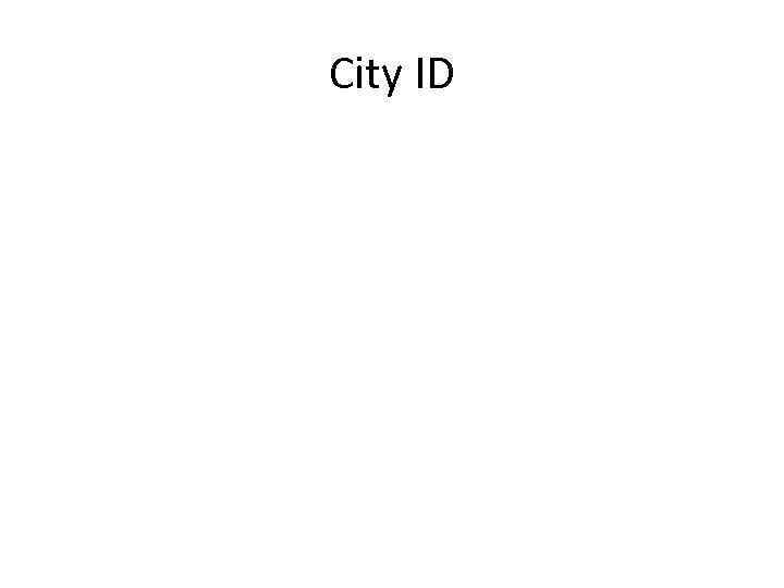 City ID 