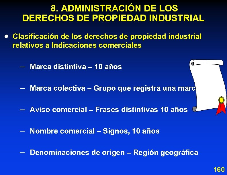 8. ADMINISTRACIÓN DE LOS DERECHOS DE PROPIEDAD INDUSTRIAL · Clasificación de los derechos de