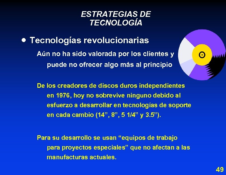 ESTRATEGIAS DE TECNOLOGÍA · Tecnologías revolucionarias Aún no ha sido valorada por los clientes