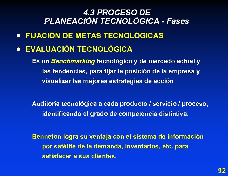4. 3 PROCESO DE PLANEACIÓN TECNOLÓGICA - Fases · · FIJACIÓN DE METAS TECNOLÓGICAS