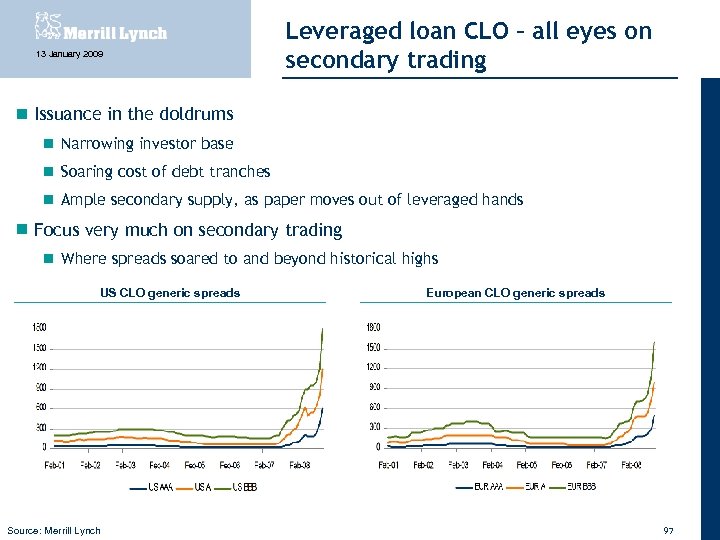 13 January 2009 Leveraged loan CLO – all eyes on secondary trading Issuance in