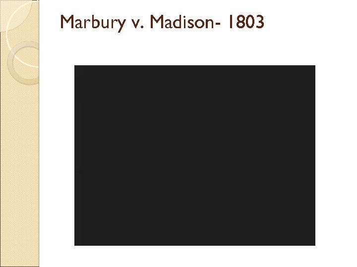 Marbury v. Madison- 1803 