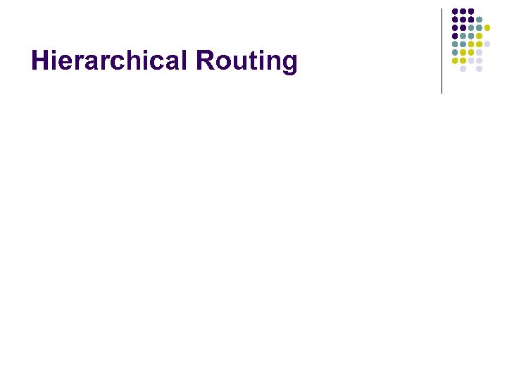 Hierarchical Routing 