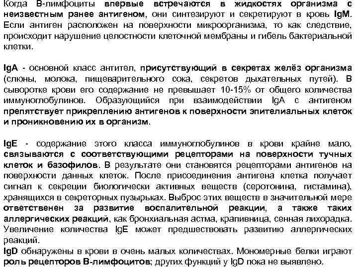 Когда В-лимфоциты впервые встречаются в жидкостях организма с неизвестным ранее антигеном, они синтезируют и