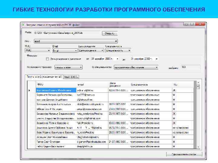 ГИБКИЕ ТЕХНОЛОГИИ РАЗРАБОТКИ ПРОГРАММНОГО ОБЕСПЕЧЕНИЯ 