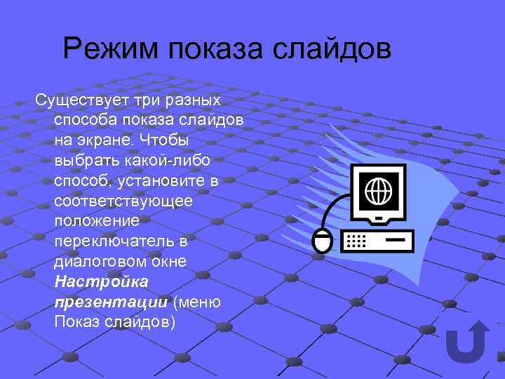 Режимы показа презентации