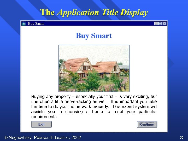 The Application Title Display Negnevitsky, Pearson Education, 2002 50 