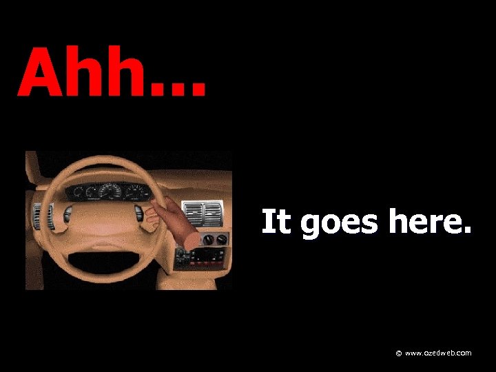 Ahh. . . It goes here. © www. ozedweb. com 