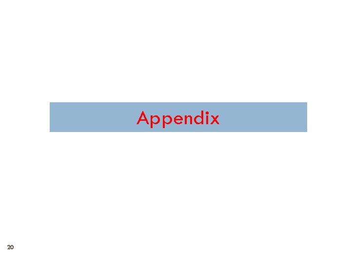 Appendix 20 